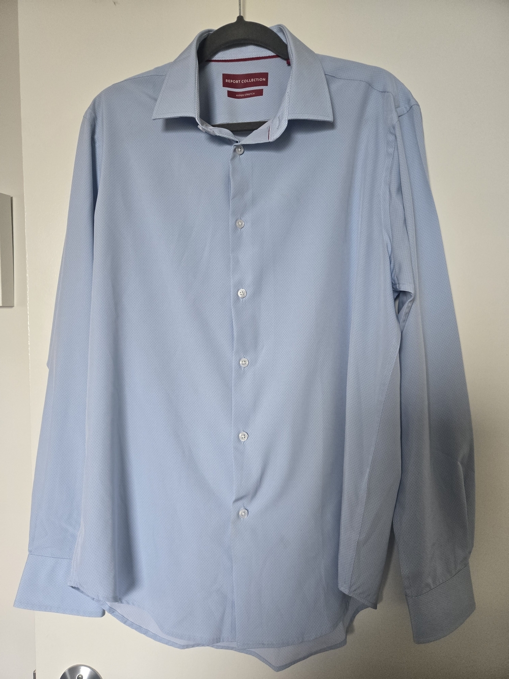 Report Collection Light Blue Long-Sleeve Dress Shirt